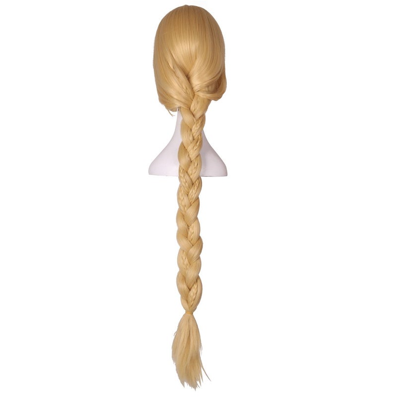 ColorGround Long Blonde Braided Cosplay Wig for Halloween and Con (Blonde Wig Only) - Image 4